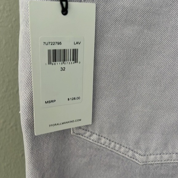 NWT-Women’s 7 For All Mankind Easy Ruby Cutoffs in Lavender size 32 - Picture 7 of 8